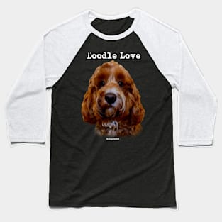 Red Doodle Dog Baseball T-Shirt